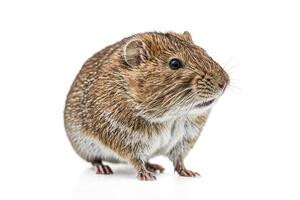 Close Up of a Cute Small Rodent with Brown Fur photo