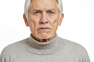 Senior man in turtleneck sweater photo