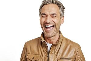 Portrait of a happy, laughing man photo
