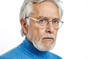 Portrait of a Senior Man with a Serious Expression photo