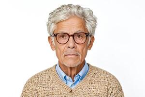 Portrait of a Senior Man with a Serious Expression photo