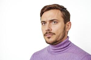 Portrait of a Man with a Skeptical Expression photo