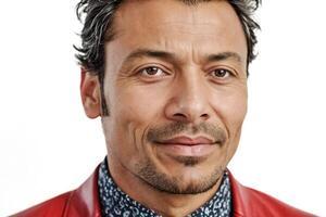 Close-up Portrait of a Man with a Slight Smile photo