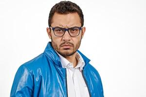Portrait of a man with a serious expression photo