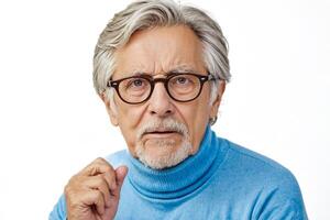 Senior man with a thoughtful expression photo