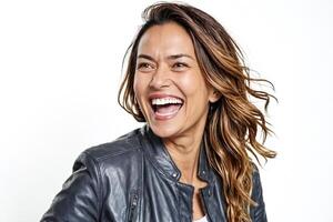 Portrait of a Beautiful Woman with a Warm Smile photo