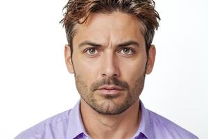 Portrait of a Man with a Serious Expression photo