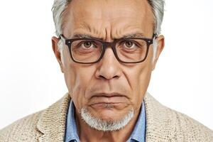 Close-up of a Serious Senior Man photo