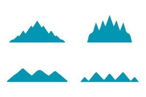 Simple mountain illustration set design vector