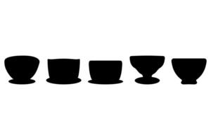 Simple bowl icon design. Tableware flat design vector