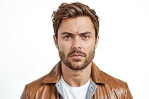 Portrait of a man with a serious expression photo
