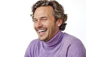 Portrait of a laughing man photo