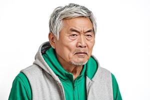 Portrait of a Senior Man with a Serious Expression photo
