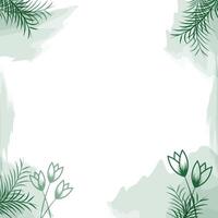 Abstract botanical and tulip border vector