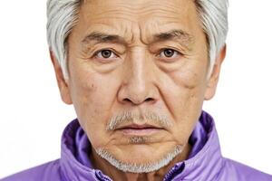 Portrait of a Senior Man with a Serious Expression photo