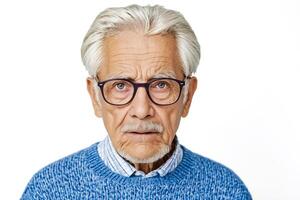 Portrait of a thoughtful senior man photo