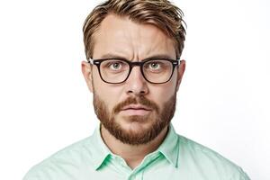 Portrait of a man with a serious expression photo