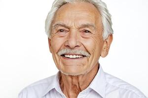 Senior Man Smiling with White Teeth photo