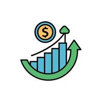 business growth graph statiscs vector