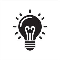 Lamp line icon set. Idea lamp icon collection. Flat style vector