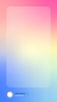 Vertical story template in gradient colors. Social media frame illustration. vector