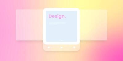 Social media mock up collection. Colorful social media interface. vector