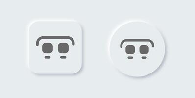Dial solid icon in neomorphic design style. Call signs illustration. vector