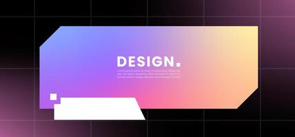 Futuristic element illustration. Colorful lower third overlay. vector