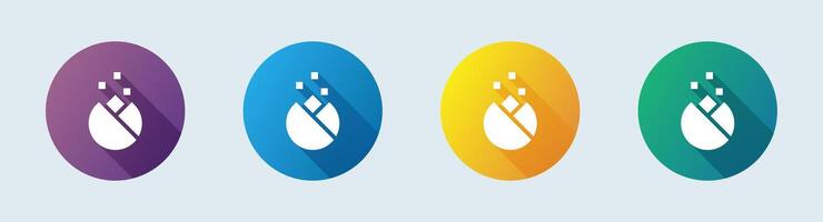 Meditation solid icon in flat design style. Relaxation signs illustration. vector