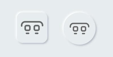 Dial line icon in neomorphic design style. Call signs illustration. vector