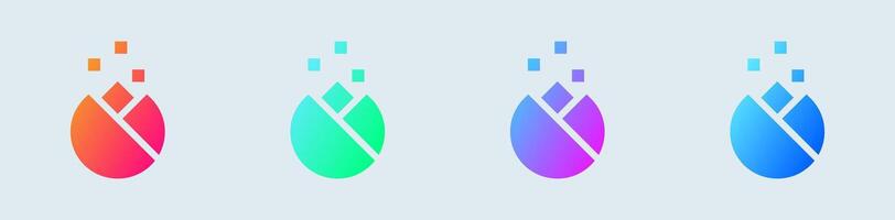 Meditation solid icon in gradient colors. Relaxation signs illustration. vector