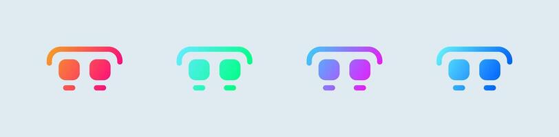 Dial solid icon in gradient colors. Call signs illustration. vector