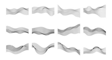 Dynamic Wave Lines Decoration on White Background. Lines with Blend Effect for Technology Concept. Illustration vector