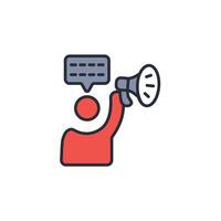 Announce icon. .Editable stroke.linear style sign for use web design,logo.Symbol illustration. vector
