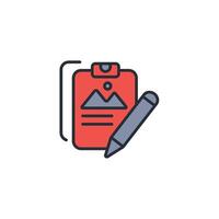 Content icon. .Editable stroke.linear style sign for use web design,logo.Symbol illustration. vector