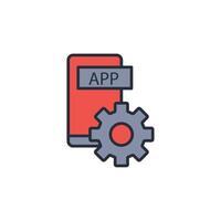 Application icon. .Editable stroke.linear style sign for use web design,logo.Symbol illustration. vector
