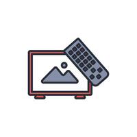 television icon. .Editable stroke.linear style sign for use web design,logo.Symbol illustration. vector