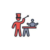 magician icon. .Editable stroke.linear style sign for use web design,logo.Symbol illustration. vector