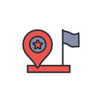 Place icon. .Editable stroke.linear style sign for use web design,logo.Symbol illustration. vector