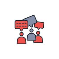 grup chat icon. .Editable stroke.linear style sign for use web design,logo.Symbol illustration. vector