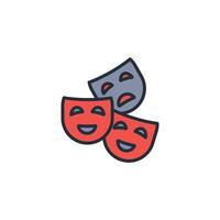 Theater icon. .Editable stroke.linear style sign for use web design,logo.Symbol illustration. vector