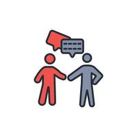 conversation icon. .Editable stroke.linear style sign for use web design,logo.Symbol illustration. vector