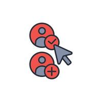 add friend icon. .Editable stroke.linear style sign for use web design,logo.Symbol illustration. vector