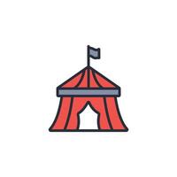 circus icon. .Editable stroke.linear style sign for use web design,logo.Symbol illustration. vector
