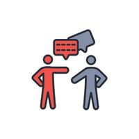 debate icon. .Editable stroke.linear style sign for use web design,logo.Symbol illustration. vector
