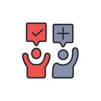 opinion icon. .Editable stroke.linear style sign for use web design,logo.Symbol illustration. vector