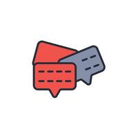 discussion icon. .Editable stroke.linear style sign for use web design,logo.Symbol illustration. vector