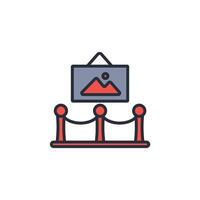 exhibition icon. .Editable stroke.linear style sign for use web design,logo.Symbol illustration. vector