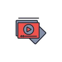 episodes icon. .Editable stroke.linear style sign for use web design,logo.Symbol illustration. vector