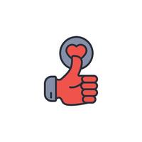 like icon. .Editable stroke.linear style sign for use web design,logo.Symbol illustration. vector